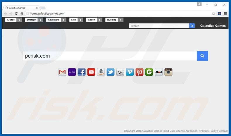 home.galacticagames.com browser hijacker