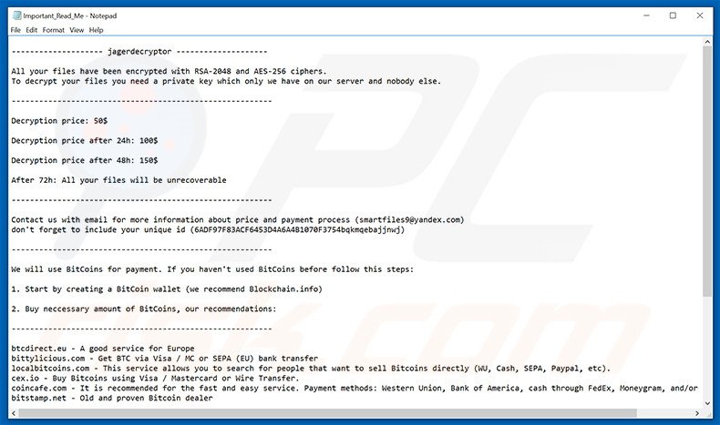 JagerDecryptor decrypt instructions