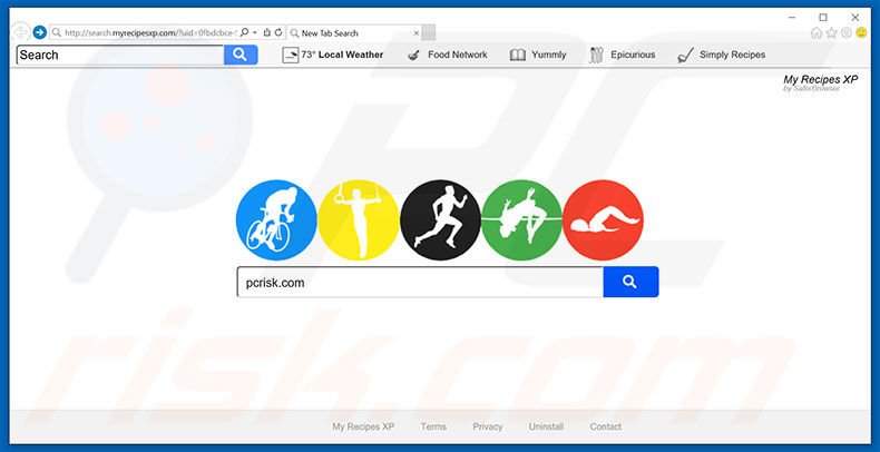 search.myrecipesxp.com browser hijacker
