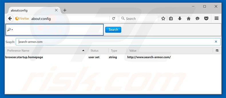 Removing search-armor.com from Mozilla Firefox default search engine