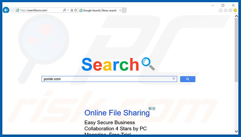 searchboro.com browser hijacker