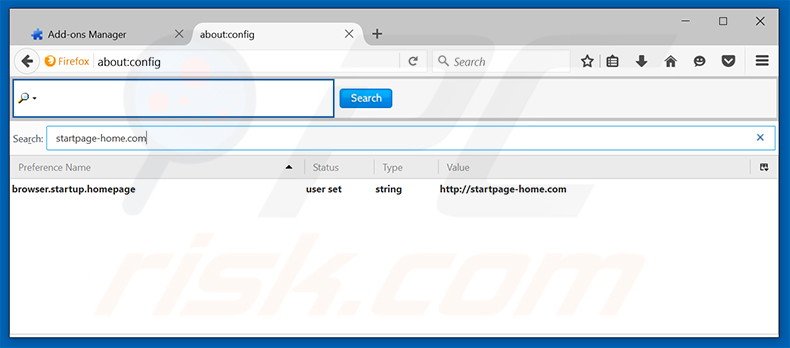 Removing startpage-home.com from Mozilla Firefox default search engine