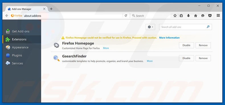 Removing teoma.com related Mozilla Firefox extensions