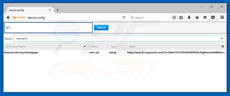 Removing search.mysearch.com from Mozilla Firefox default search engine