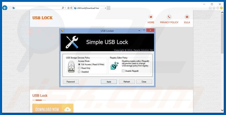 USB Locker adware