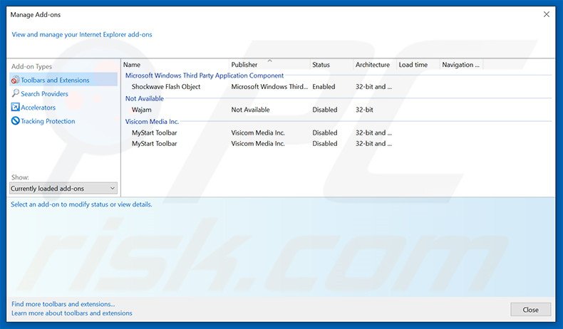 Removing USB Locker ads from Internet Explorer step 2