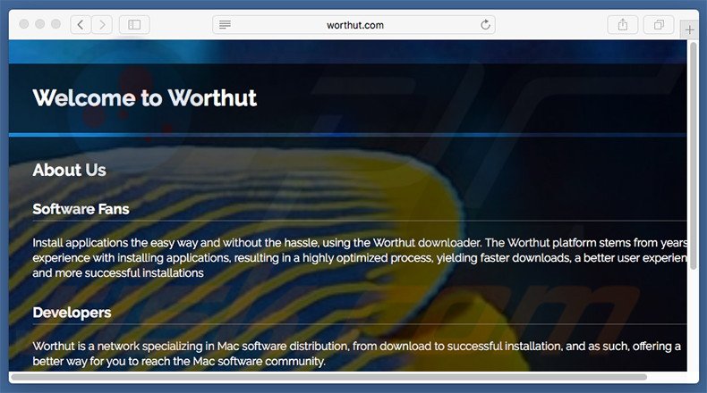 Dubious website used to promote search.worthut.com