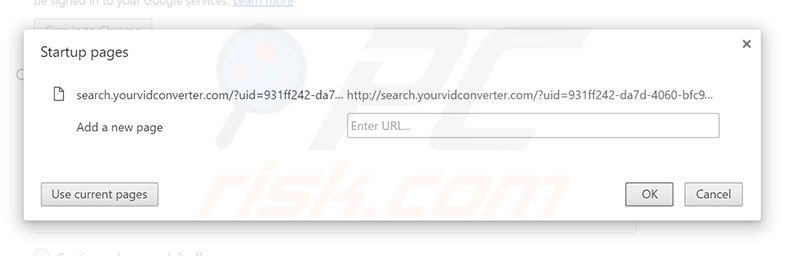 Removing search.yourvidconverter.com from Google Chrome homepage