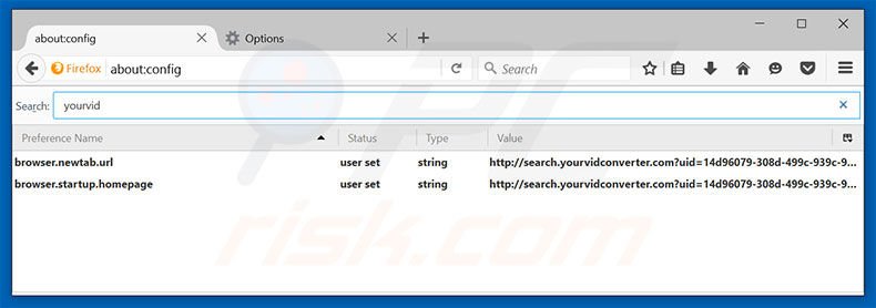 Removing search.yourvidconverter.com from Mozilla Firefox default search engine