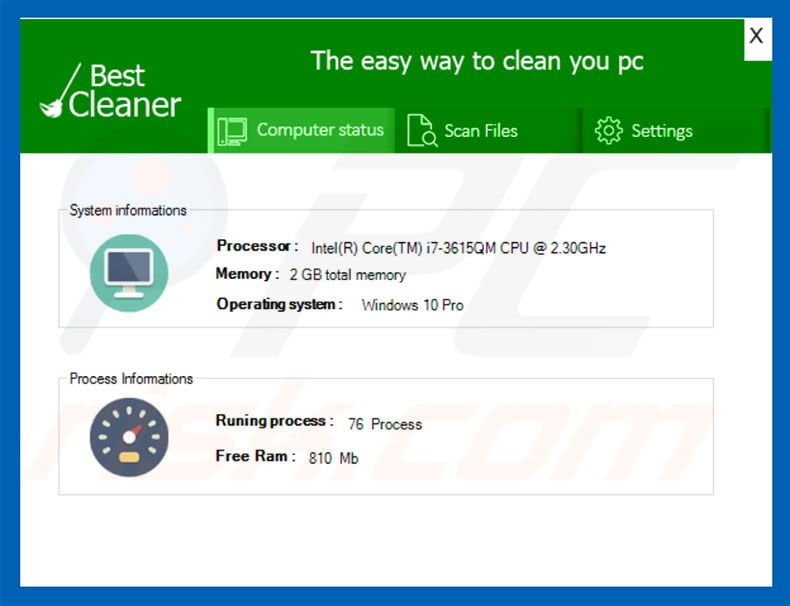 Potentially unwanted program BestCleaner