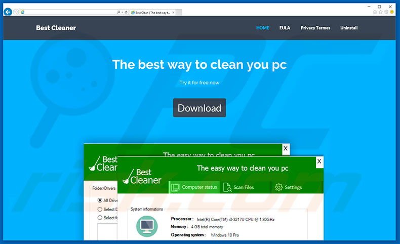 BestCleaner unwanted application