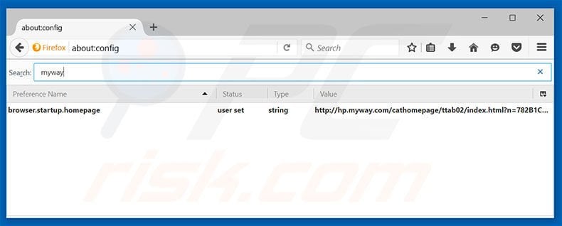 Removing hp.myway.com from Mozilla Firefox default search engine