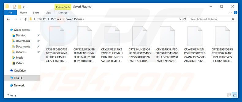 CryPy ransomware encrypting victim's files