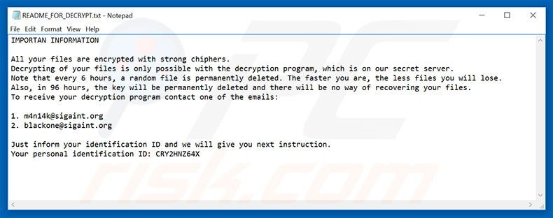 CryPy decrypt instructions