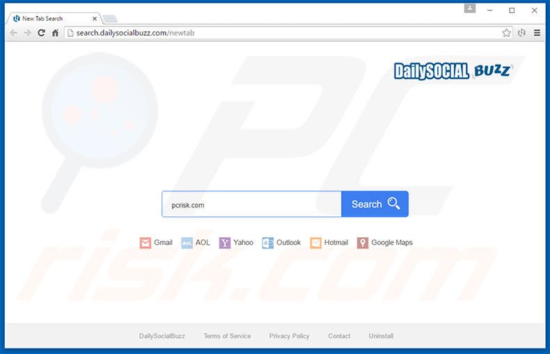 search.dailysocialbuzz.com browser hijacker