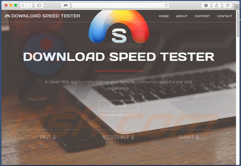 Dubious website used to promote home.downloadspeedtester.com