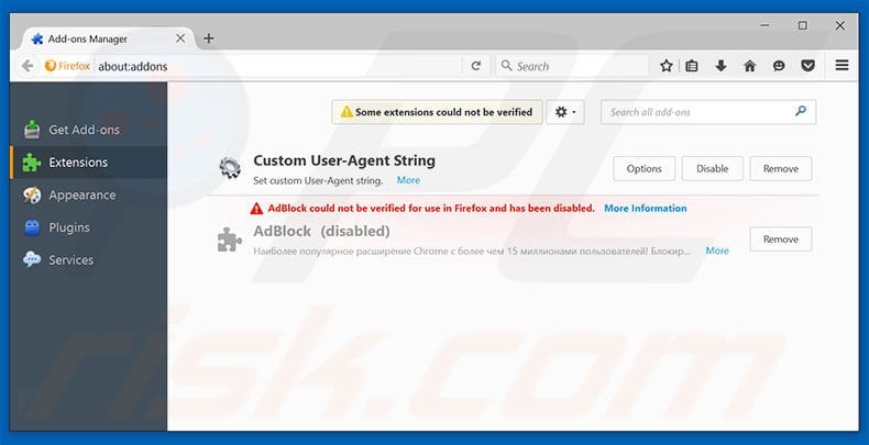 Removing duba.com/?un_449343_4125 related Mozilla Firefox extensions