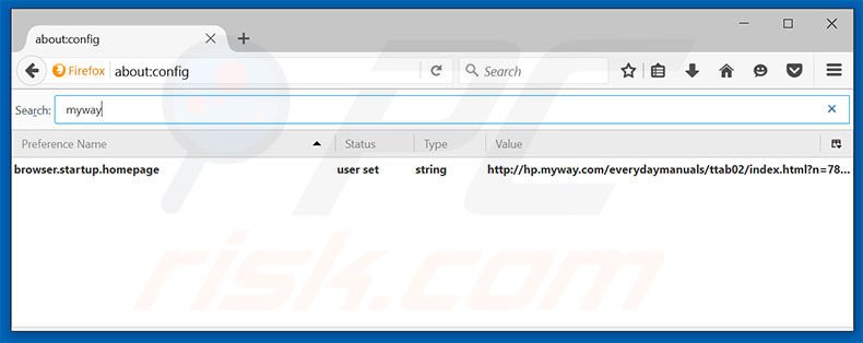 Removing hp.myway.com from Mozilla Firefox default search engine