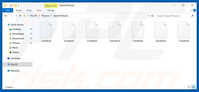 LockLock ransomware encrypting victim's files