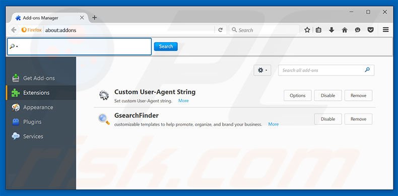 Removing mountainbrowse.com related Mozilla Firefox extensions