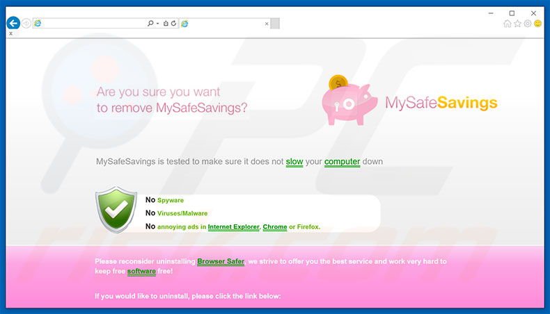 MySafeSavings adware