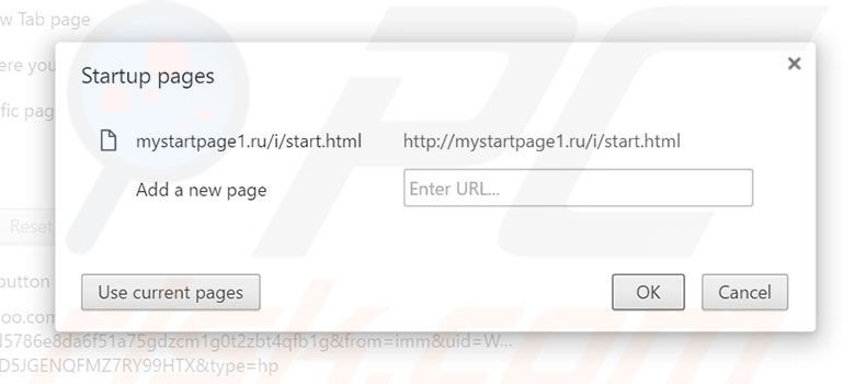 Removing mystartpage1.ru/i/start.html from Google Chrome homepage