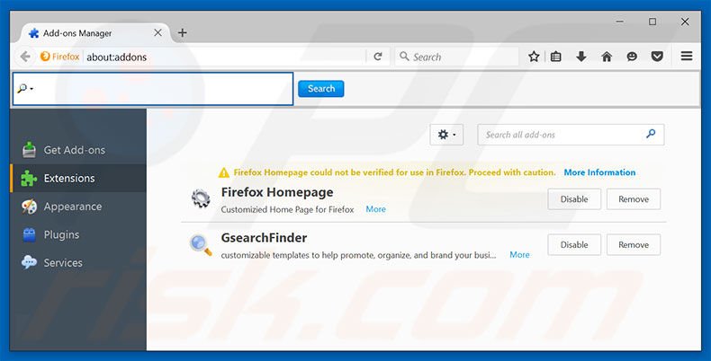 Removing need4search.com related Mozilla Firefox extensions