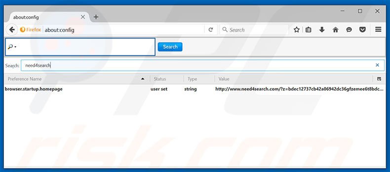 Removing need4search.com from Mozilla Firefox default search engine