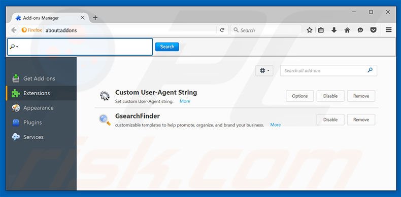 Removing OnlineApp ads from Mozilla Firefox step 2