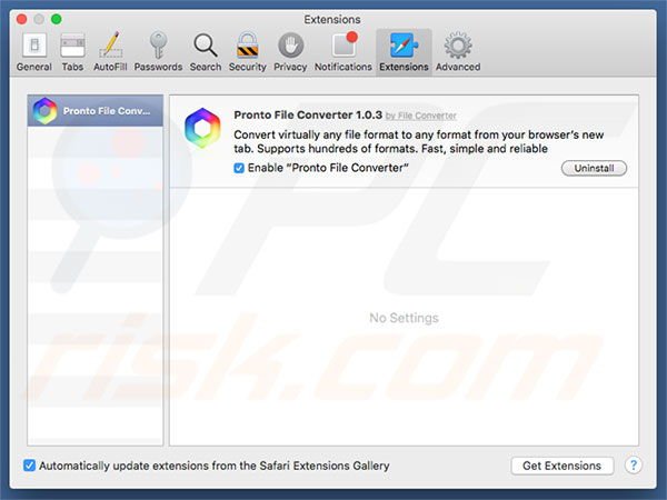 Pronto File Converter Safari extension