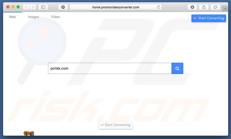 home.prontovideoconverter.com browser hijacker on a Mac computer