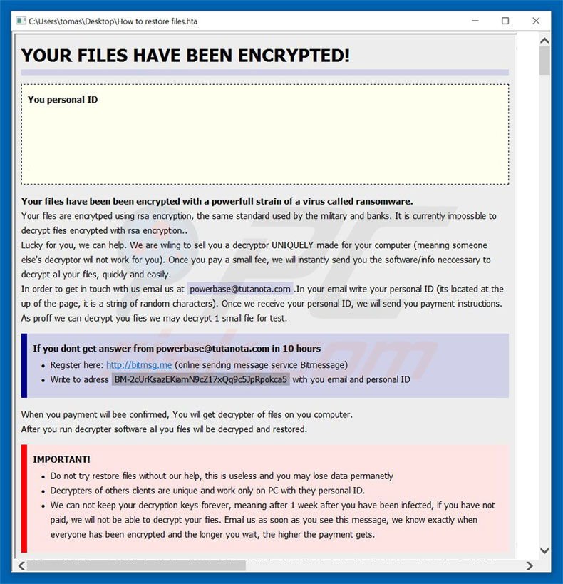 Purge decrypt instructions