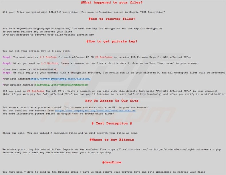 samsam ransomware main