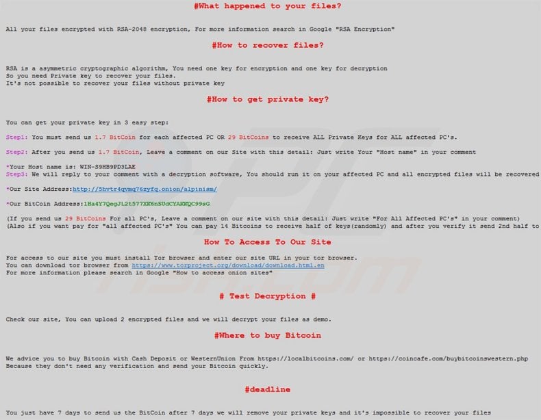 samsam ransomware main