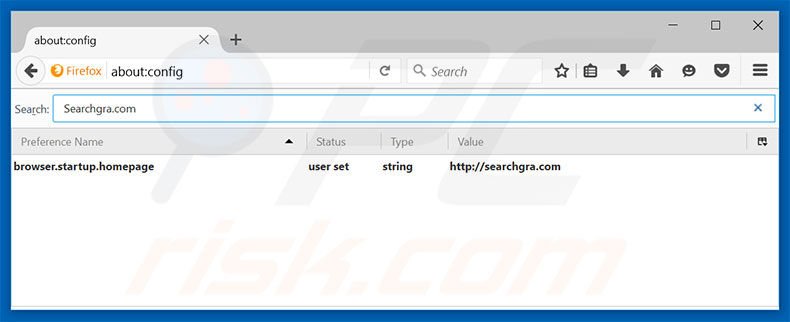 Removing searchgra.com from Mozilla Firefox default search engine