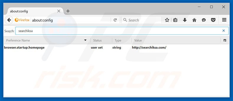 Removing searchiksa.com from Mozilla Firefox default search engine