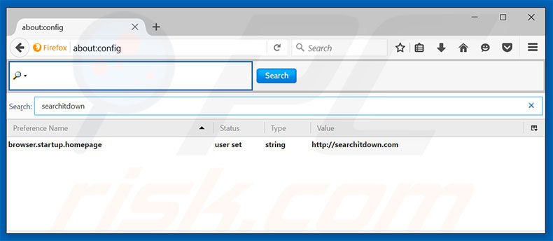 Removing searchitdown.com from Mozilla Firefox default search engine