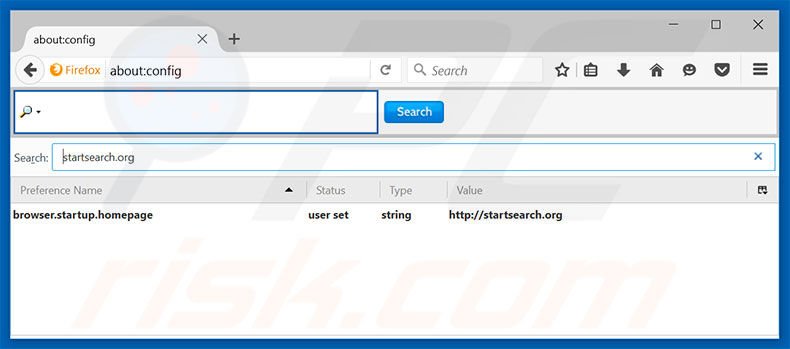 Removing startsearch.org from Mozilla Firefox default search engine