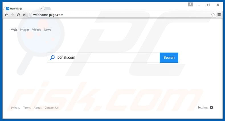 webhome-page.com browser hijacker