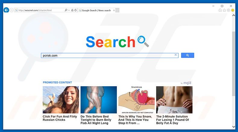 wzscnet.com browser hijacker