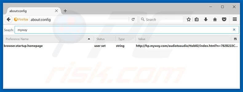 Removing hp.myway.com from Mozilla Firefox default search engine