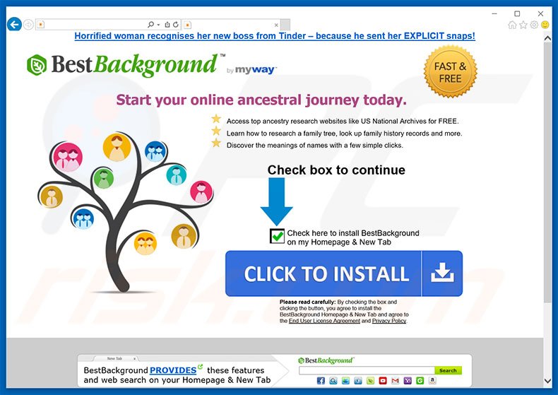 Website used to promote BestBackground browser hijacker