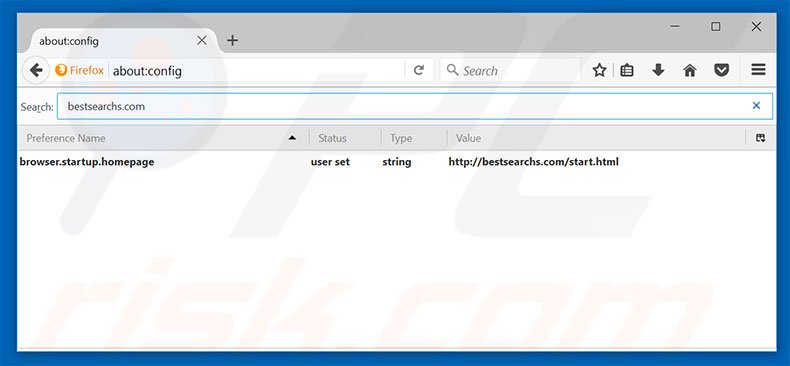 Removing bestsearchs.com from Mozilla Firefox default search engine
