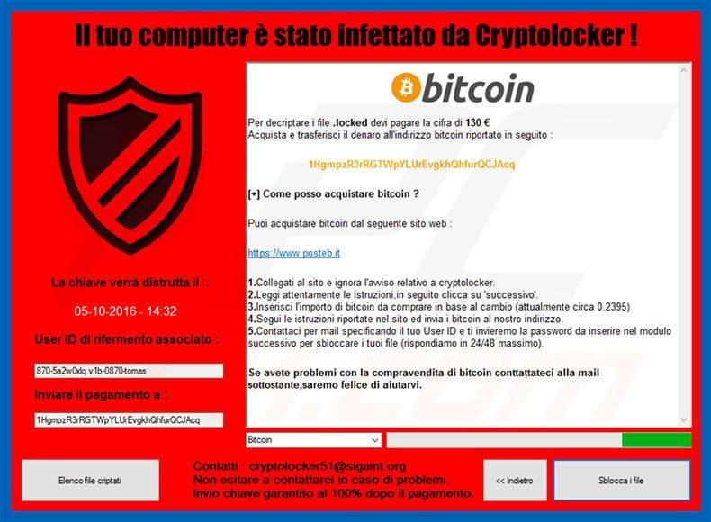 CryptoLocker 5.1 ransomware pop-up page 2