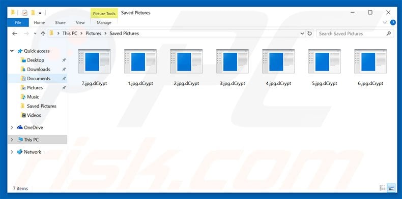 DummyLocker ransomware encrypting victim's files