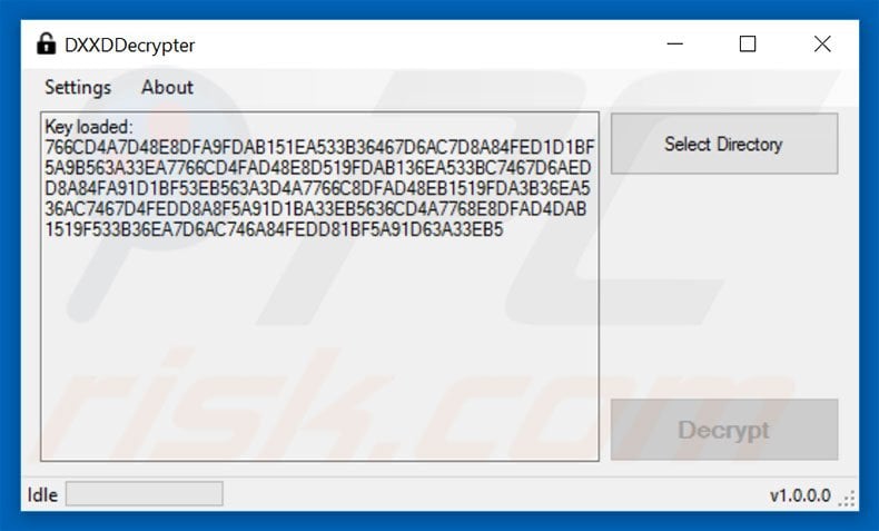 DXXD ransomware decrypter