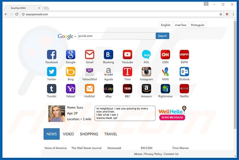 easyopenweb.com browser hijacker
