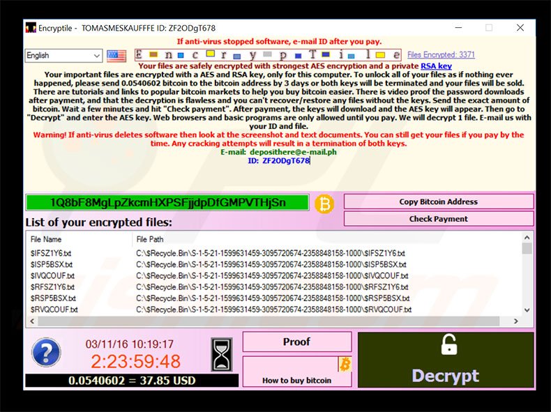 EncrypTile decrypt instructions