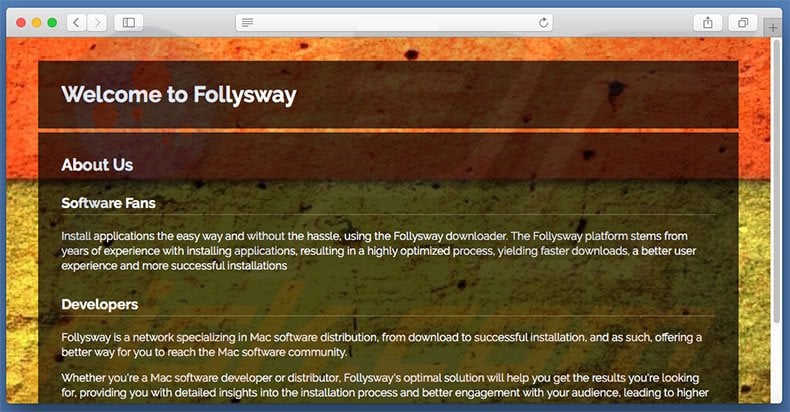 Dubious website used to promote search.follysway.com