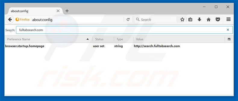Removing search.fulltabsearch.com from Mozilla Firefox default search engine